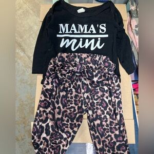 Chic Black and Leopard Momma’s Mini Kids Matching Set